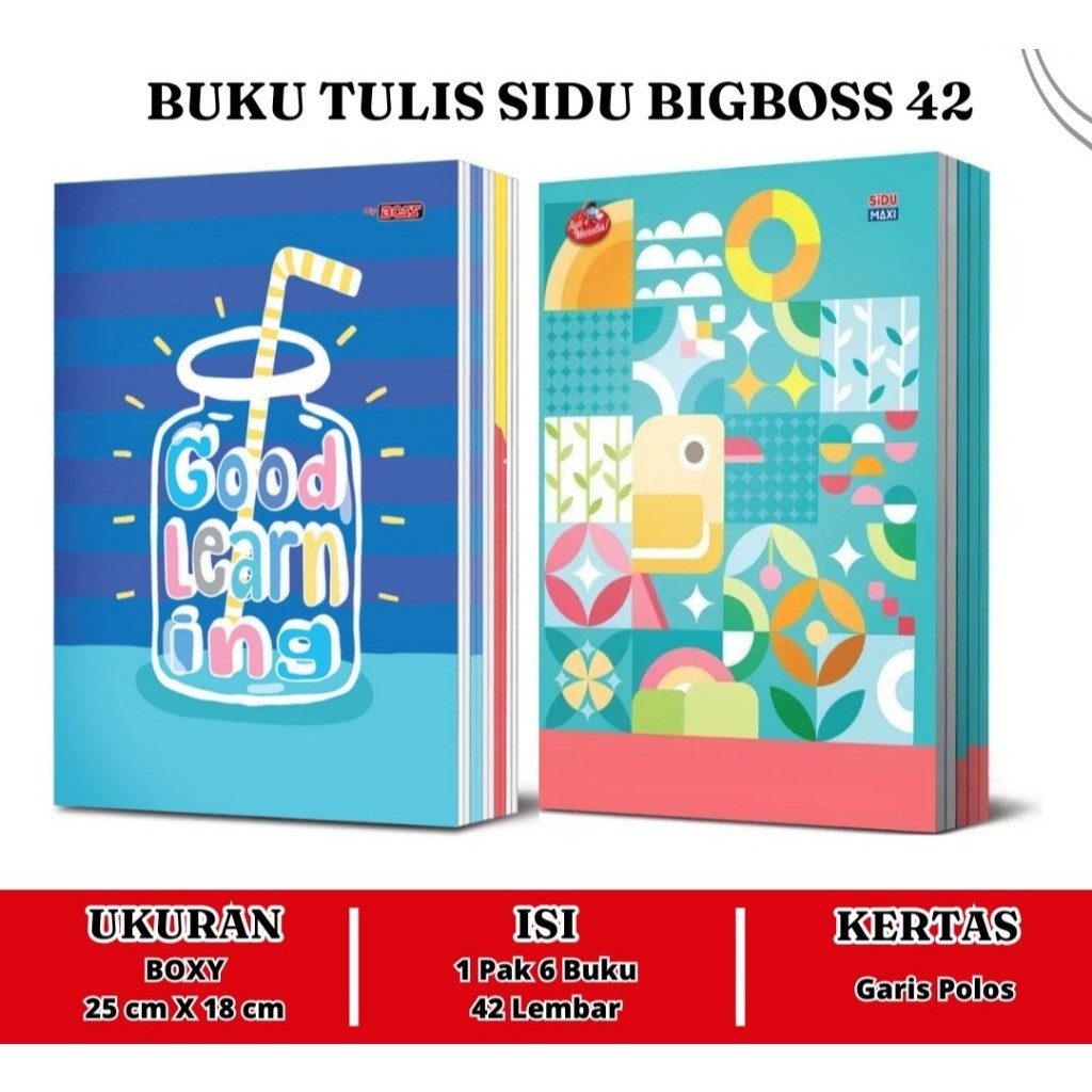 

Buku Tulis SIDU Bigboss 1 pak isi 6 pcs
