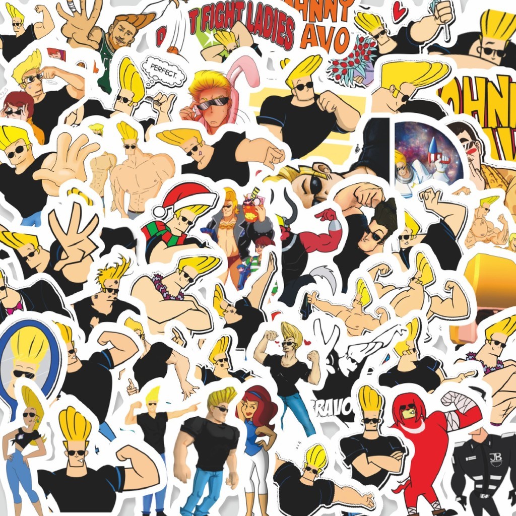 

Stiker Cutting Pack Sticker Kartun Johnny Bravo Sticker Isi 100Pcs Series Aesthetic Lucu Keren Untuk Koper Bahan Vynil