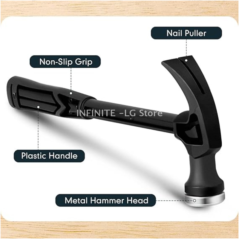 

1pcs Mini Claw Hammer For Kids Craft DIY Woodworking Hand Tool Nail Puncher Emergency Escape Mallet Portable Black Small Hammers