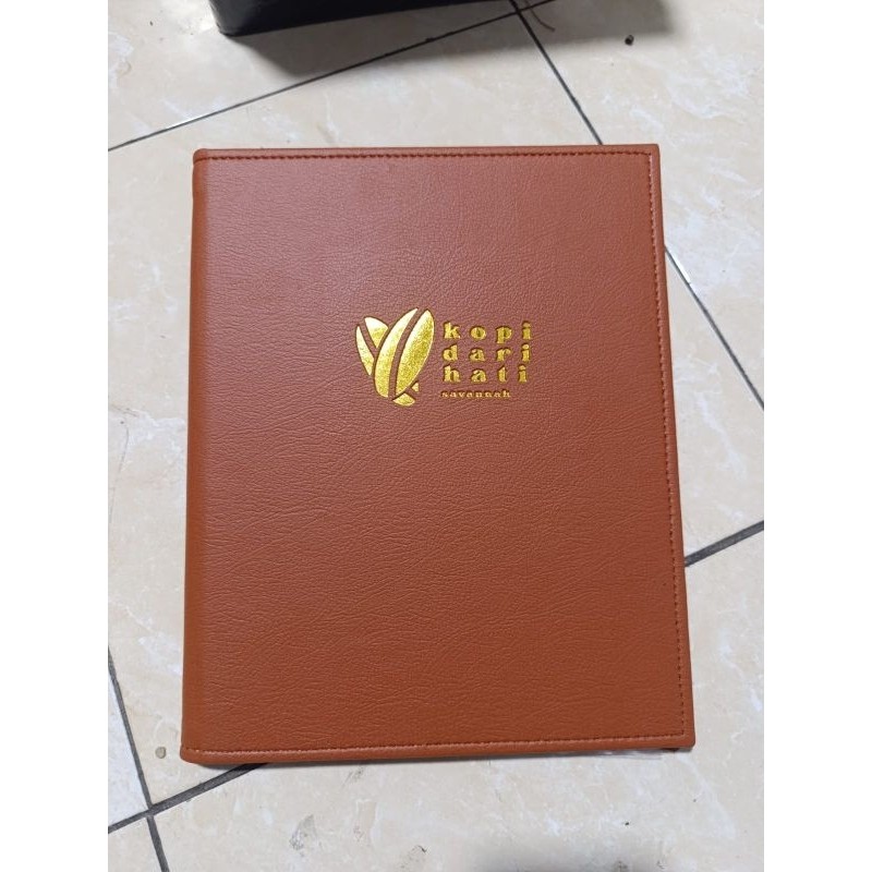

NEW SALE COVER BUKU MENU Hotel,Resto,Cafe,Kedai dll (Custom Logo) UK A4 dibaud isi plastik 10 lembar
