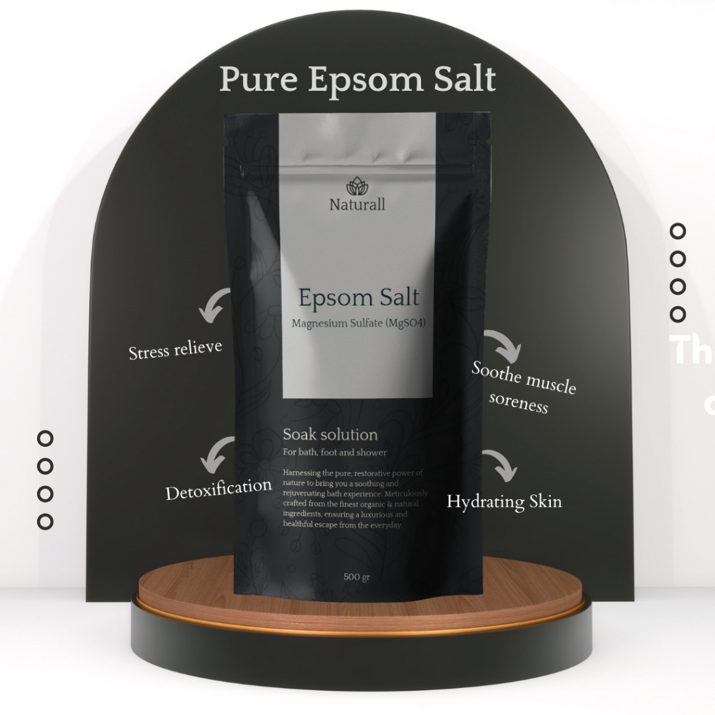 Naturall Pure Epsom Salt - Garam Mandi Epsom Murni 500 Gram