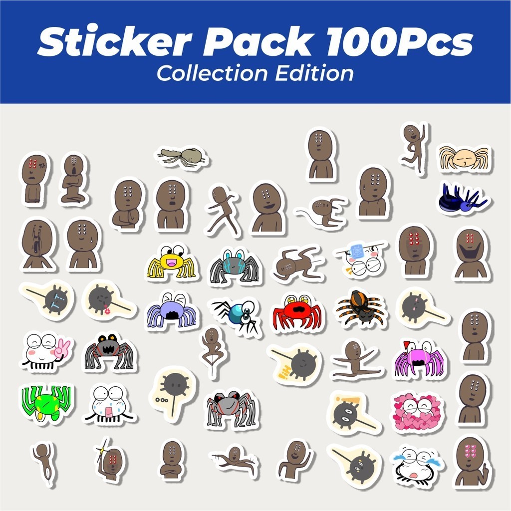 

Hot Hewan Laba laba Lucu Anti Air Stikers Berperekat Waterproof Sticker Decal Buat Motor Helm Buku Journal Koper Casing HP Laptop Botol Minum