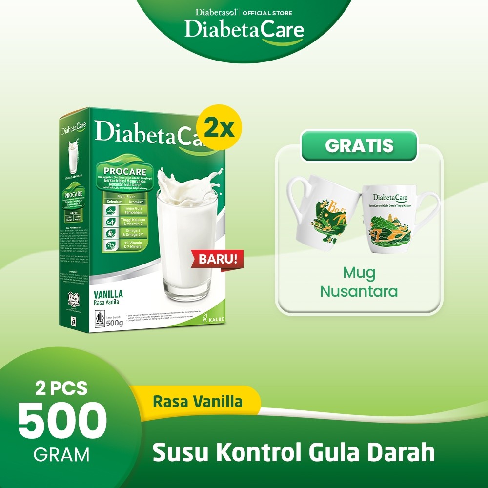 

Buy 2 Diabetacare Milk Vanilla 500G Free Mug Nusantara