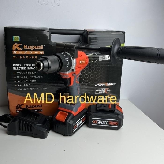 NAGAWA NCB22K CORDLESS BOR BETON IMPACT 13mm SET BRUSHLESS BATERAI 21V - KAPUSI Set 90Nm