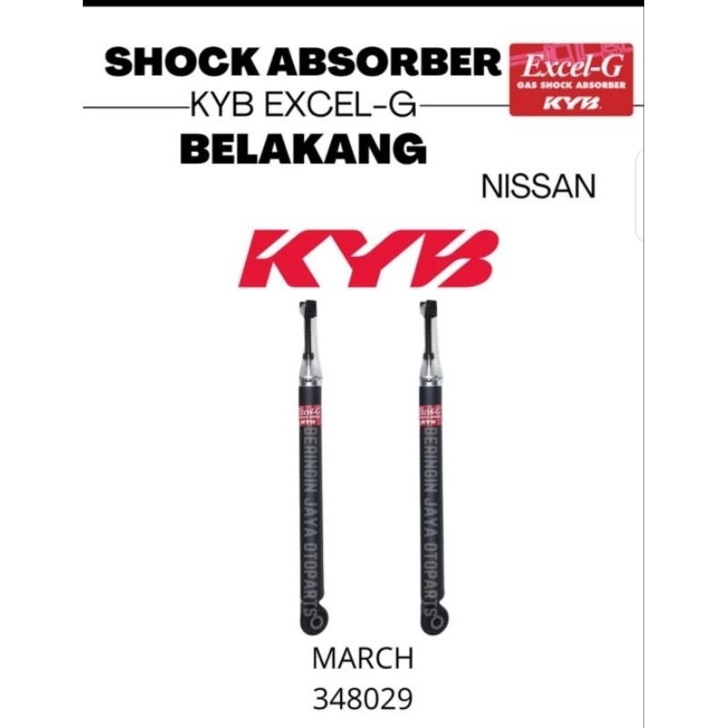 SHOCKBREAKER BELAKANG NISSAN MARCH KYB EXCEL-G ORIGINAL