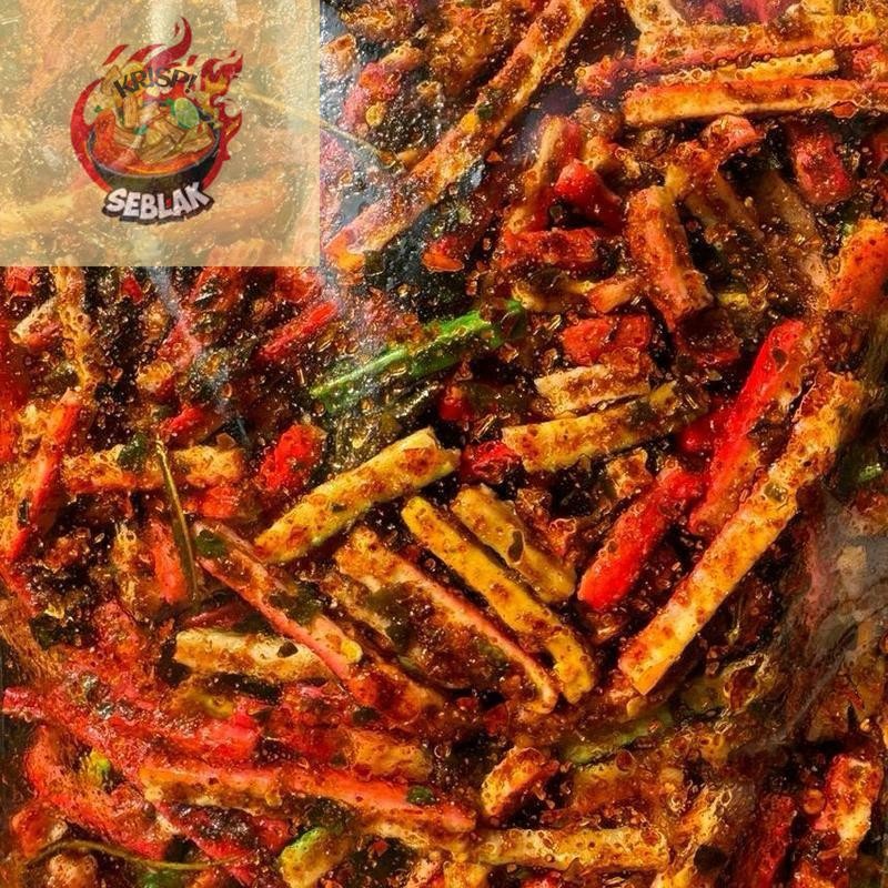 

Seblak krispi kurupuk jaat/as beton pedas daun jeruk 250 gram