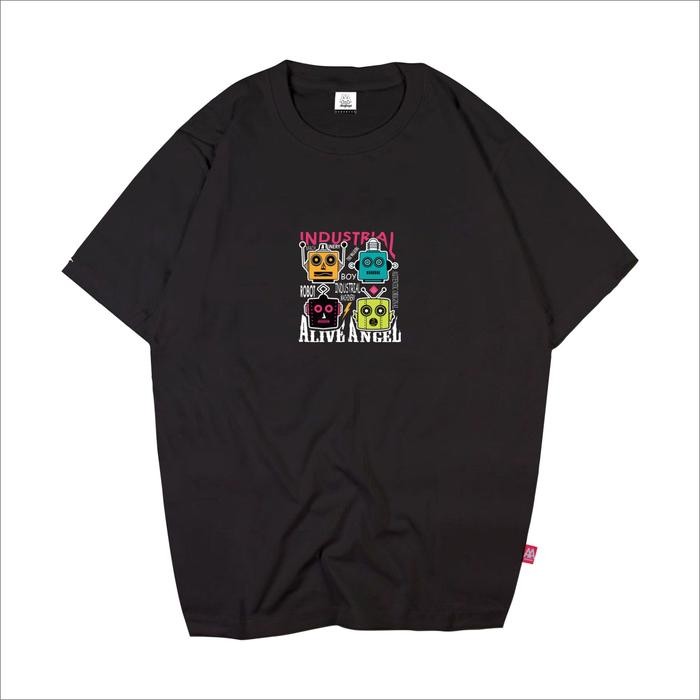 [COD] TSHIRT DISTRO ROBOT VECTOR / KAOS PRIA WANITA UNISEX / ALIVE ANGEL GOODNESS / FATASI - M, ROBO