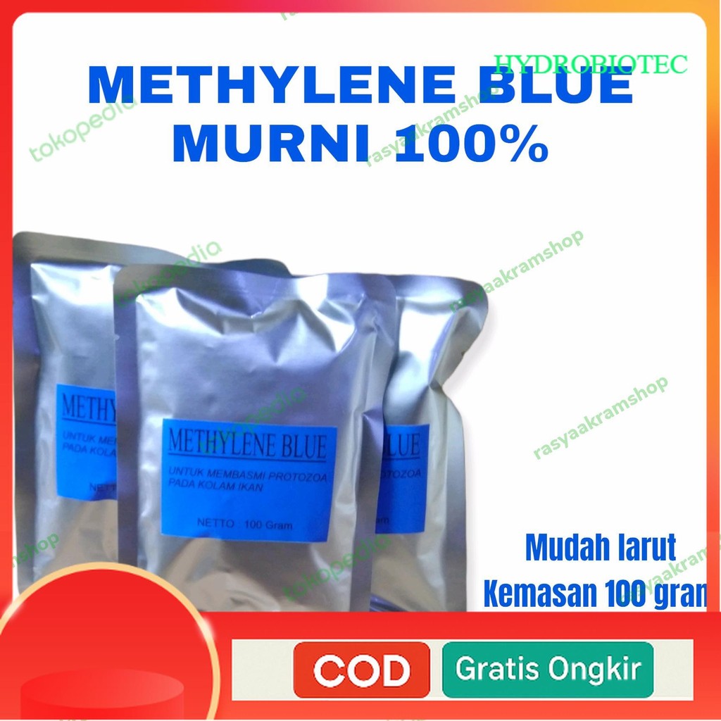 methylene blue BUBUK / methylene blue bubuk /100gram/ obat biru ikan ori