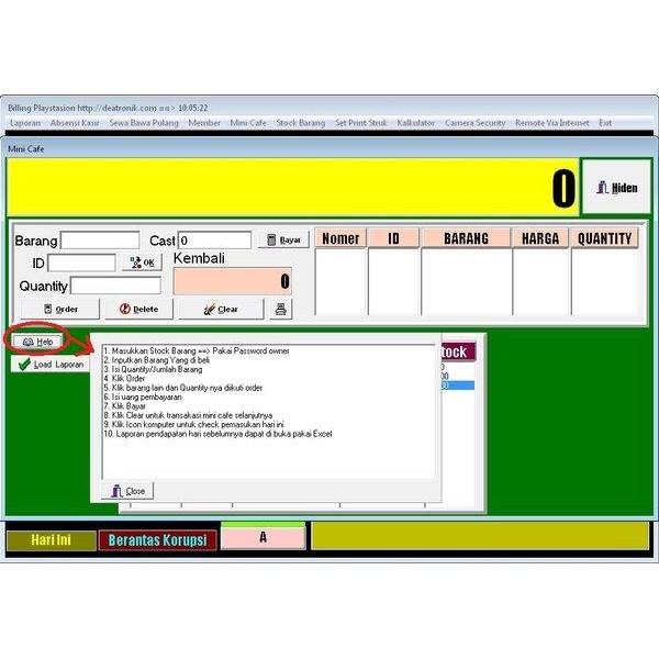 paket Billing PS Playstation Billiard Pemutus Arus Futsal BONUS