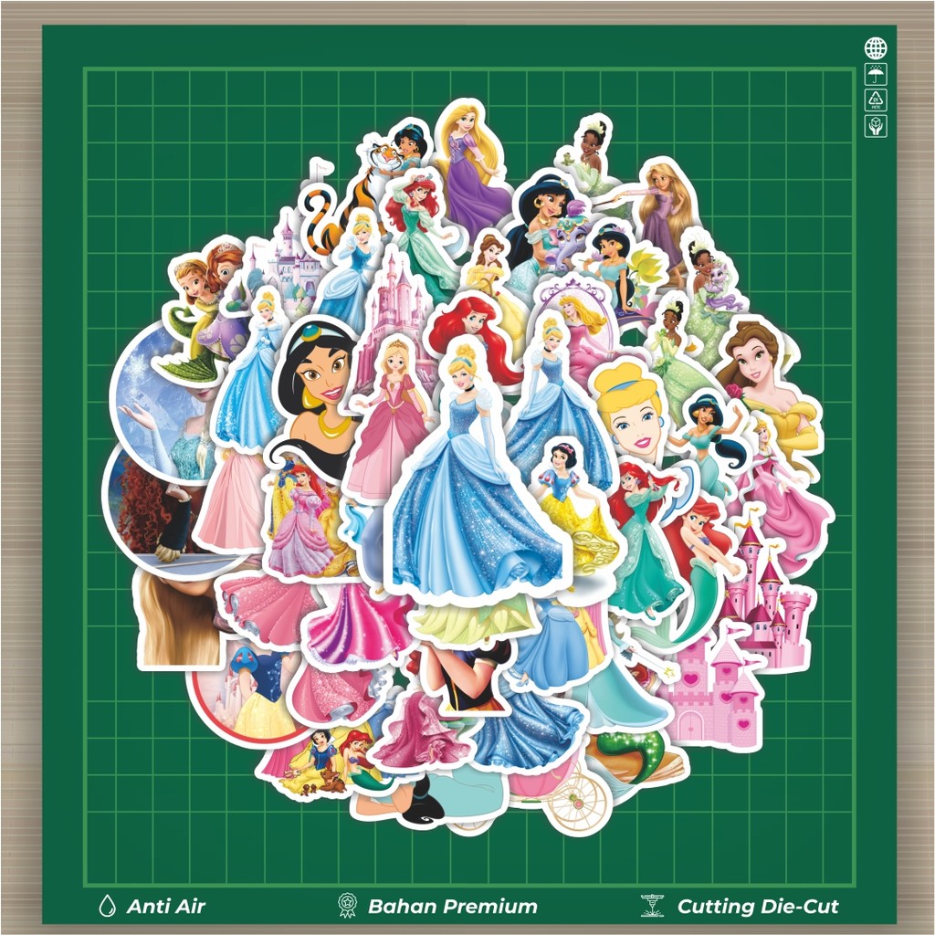 

HOT 50 PCS STIKER Stiker Karakter Disney Princess Stiker Fashion Cars Decal Dingin Kartu Album Custom Vinyl Anti Air- Sticker Aesthetic Buku Journal Koper Casing HP Tablet Laptop Helm Motor Botol Minum