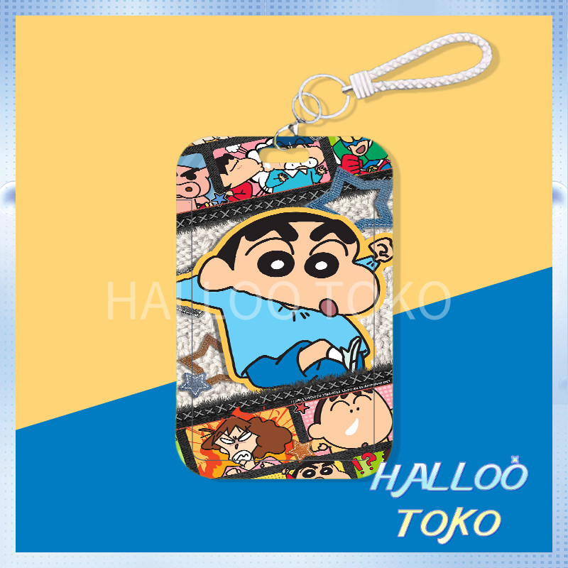 

ID CARD HOLDER MOTIF KAWAII TEMPAT KARTU PHOTOCARD PHOTO CARD Pelindung + Shin-chan Yang Melompat