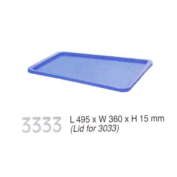 

48x35x27 Box Container Rabbit 3033 + Tutup Bak Mesin Cuci AC Kolam Air Ikan Krat Kontainer Industri Plastik - TUTUP SAJA 3333