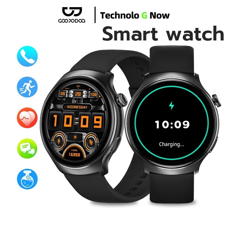 GOOJODOQ Smart Watch AI Voice Assistant 1.39-inch High Resolution Color Screen Bluetooth Call Heart 