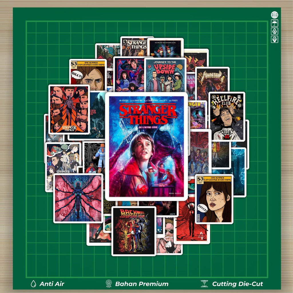 

HOT 50 PCS STIKER Stiker ★ Stranger Things v4 Stiker Fashion Cars Decal Dingin Kartu Album Custom Vinyl Anti Air- Sticker Aesthetic Buku Journal Koper Casing HP Tablet Laptop Helm Motor Botol Minum