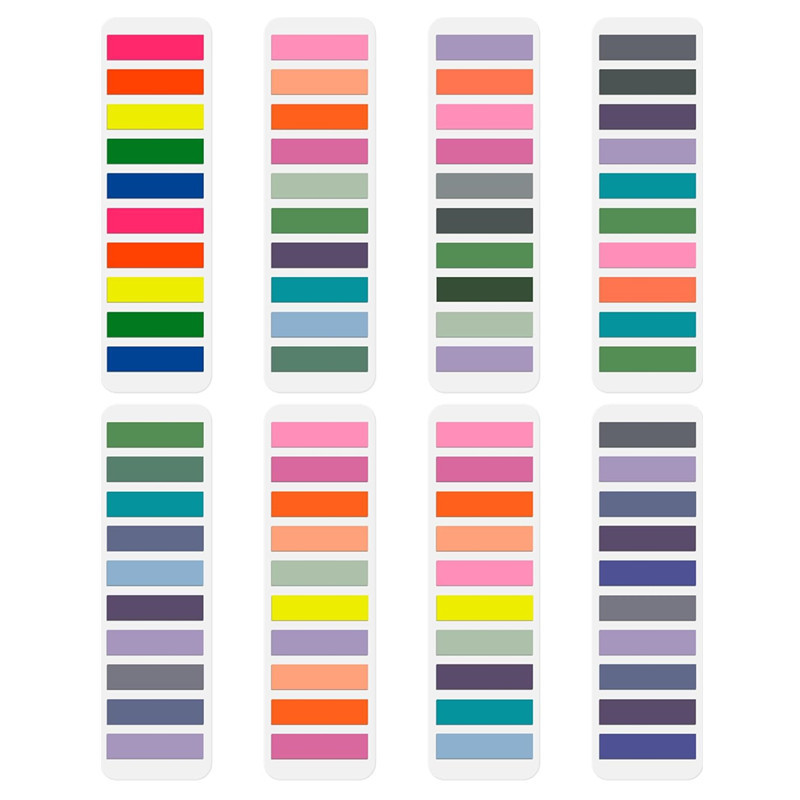 

10 Colors PET Sticky Notes Repositionable Index Tabs Page Flags Memo Markers for Office School Use kawaii korean stationery