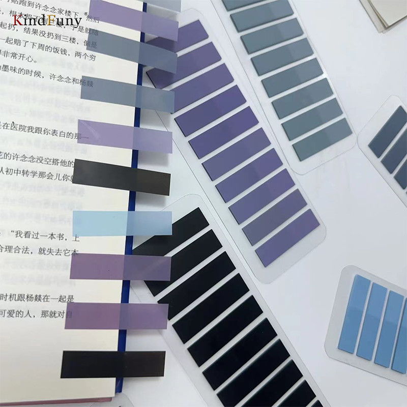 

KindFuny 200Pc Self Adhesive Page Markers Transparent Waterproof Sticky Notes Classify Files Flags Posted it Planner Stickers