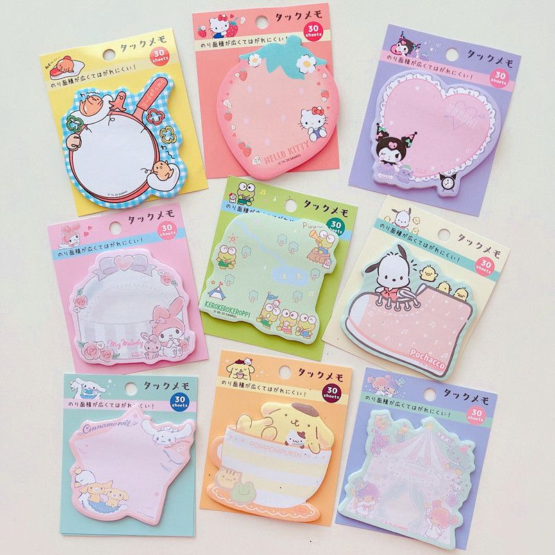 

30 Sheets Cute Cartoon Memo Pad Kawaii Sticky Notes Girl Diary DIY Decorative School Notebook Japanese Stationery