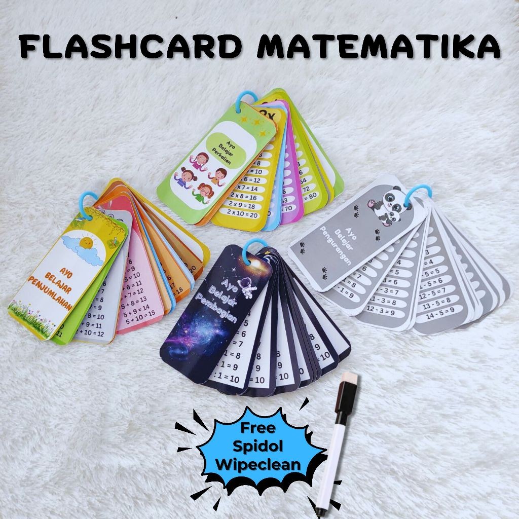 

Flashcard Tabel Perkalian Pembagian Penjumlahan Pengurangan / Flashcard Edukasi Anak Tabel Matematika Dari Angka 1-10 Free Ring