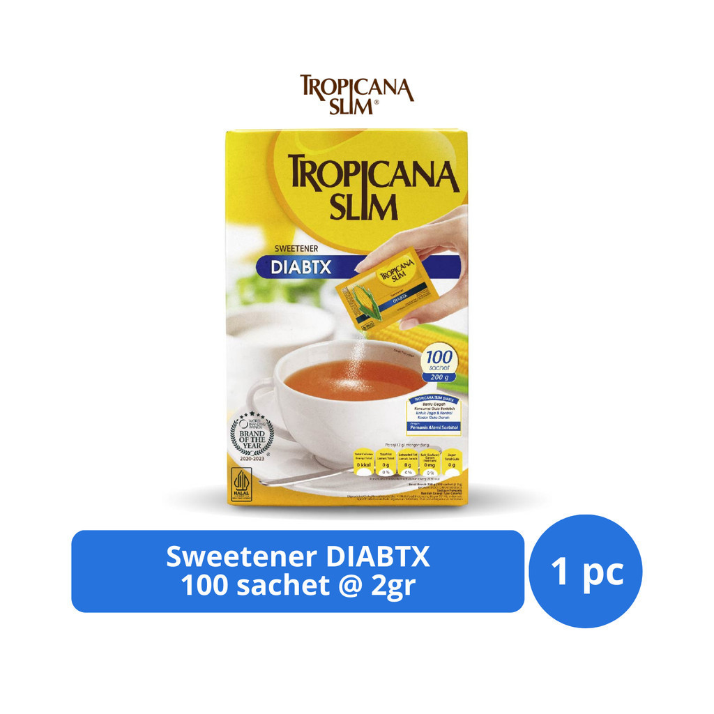 

Tropicana Slim Sweetener DIABTX 100s @ 2gr Bebas Gula