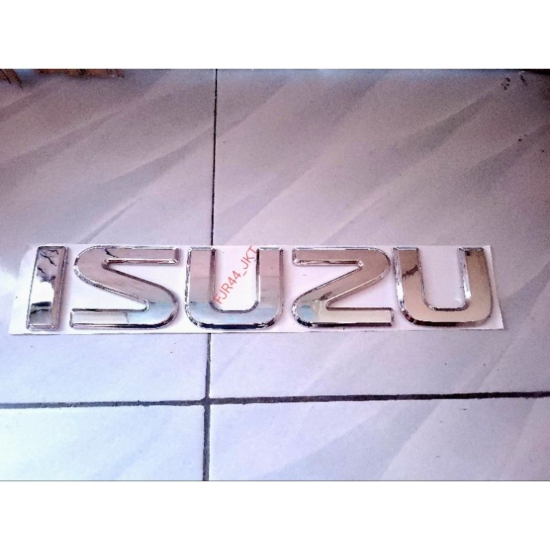 emblem logo isuzu truck elf kabin depan/ logo emblem isuzu elf chrome / emblem isuzu elf nkr nhr
