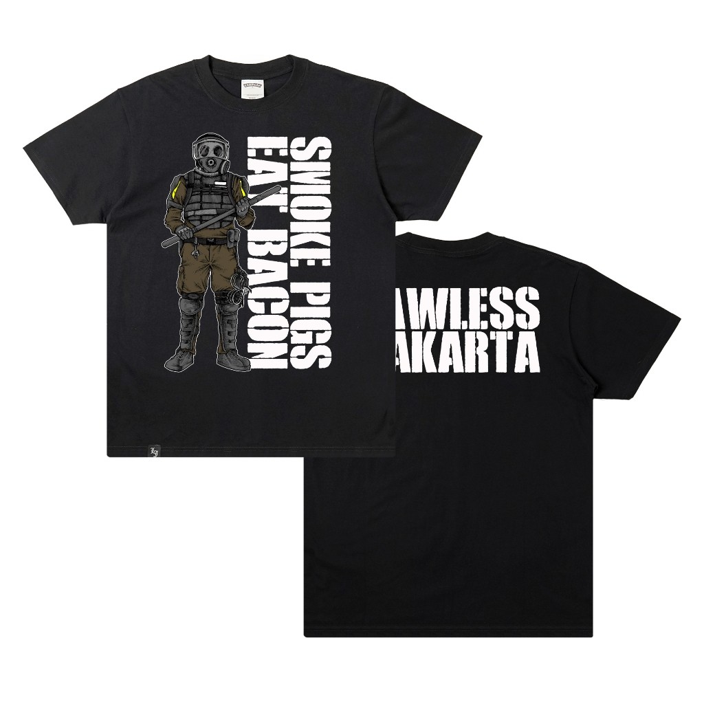 (COD) Lawless Jakarta - Smoke Pigs T-shirt - Black