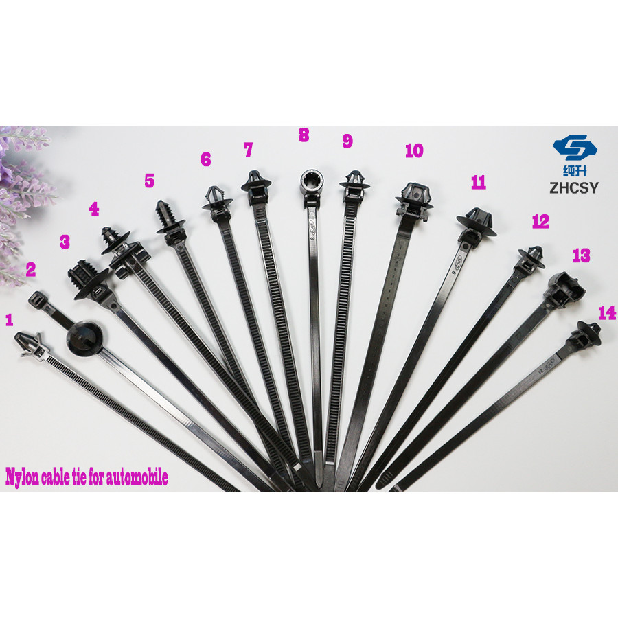 

20 Pcs Nylon Black Car Auto Cable Strap Push Mount Wire Tie Retainer Clip Clamp cable ties