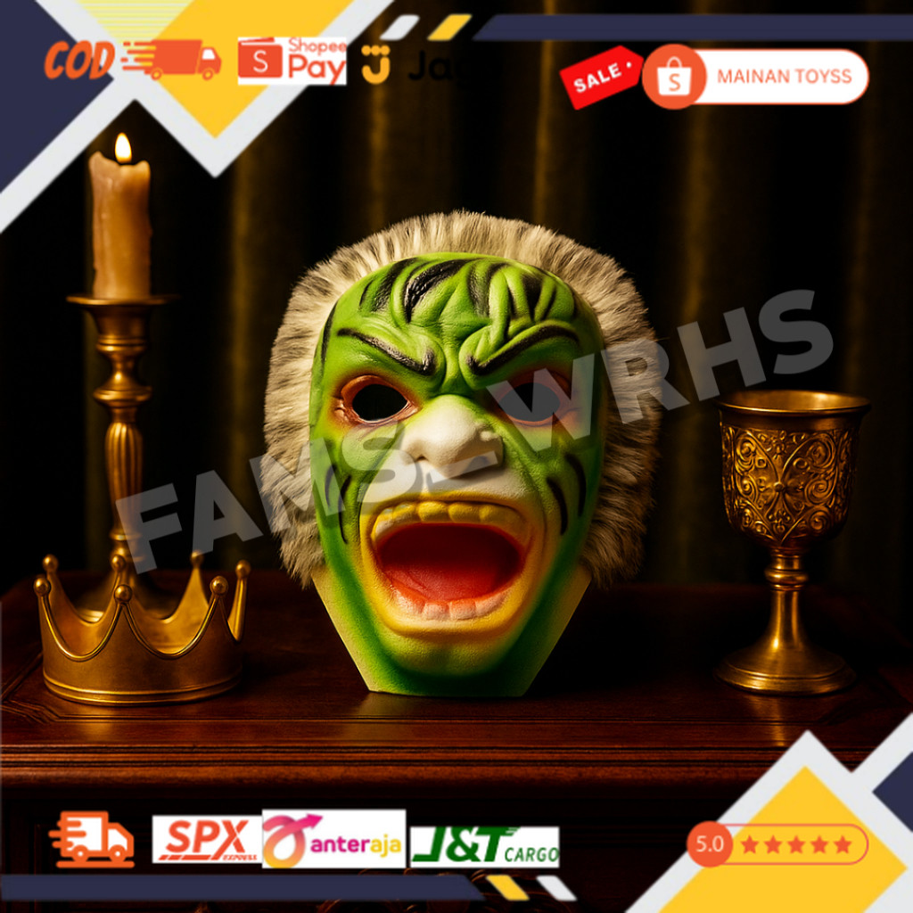 Topeng Hanoman Hijau Spons Topeng Hulk Topeng Anoman Topeng Anak dt