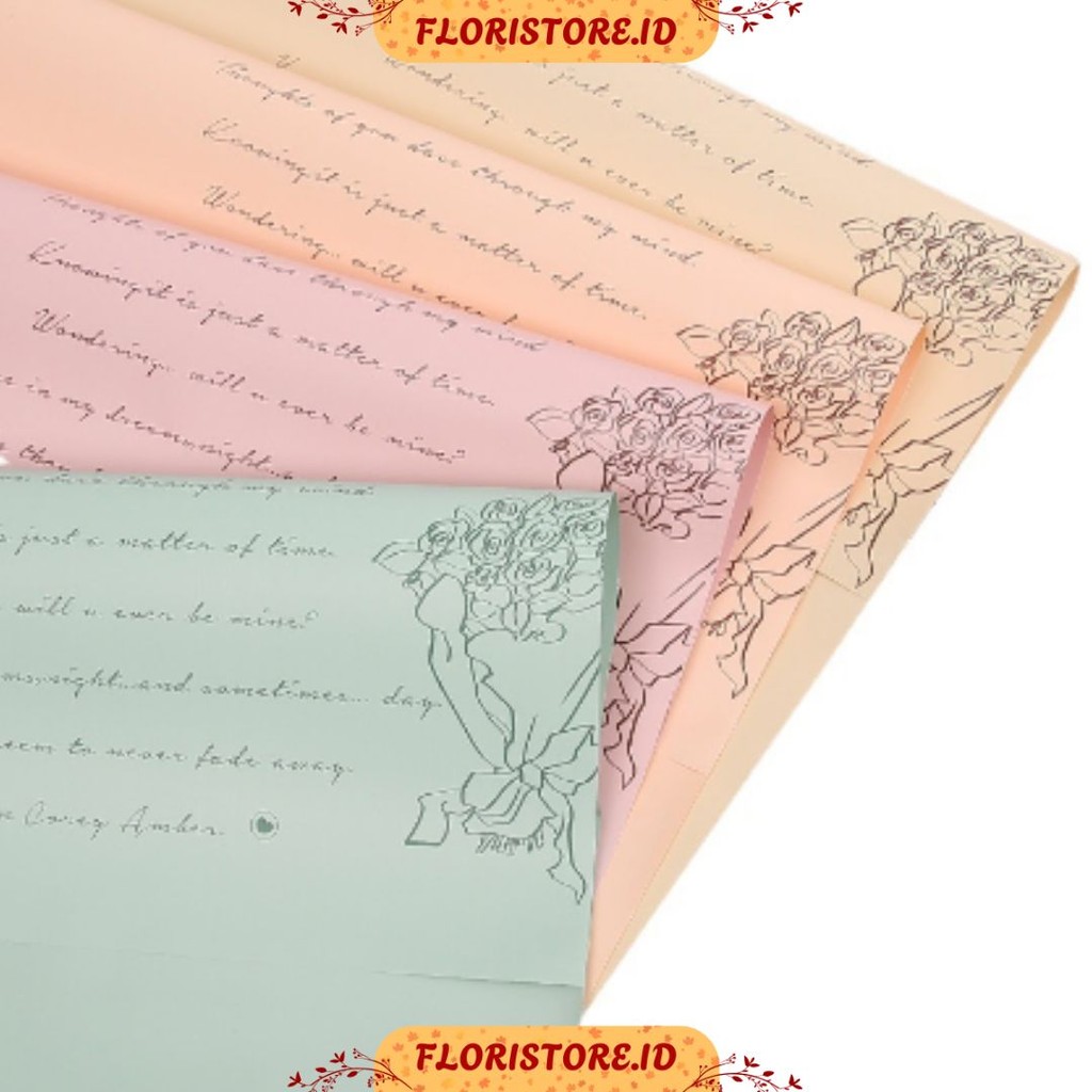 

QUOTES MOTIF PAPER / CELLOPHANE / FLORIST PAPER / KERTAS BUKET BUNGA / WRAPPING WRAPPER