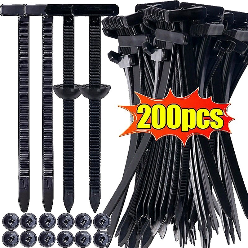 

New Nylon Cable Tie Multi-Purpose Self-locking Cables Ties DIY Fixed Strap Heavy Duty Car Baffle Fastener Home Storage Supplies