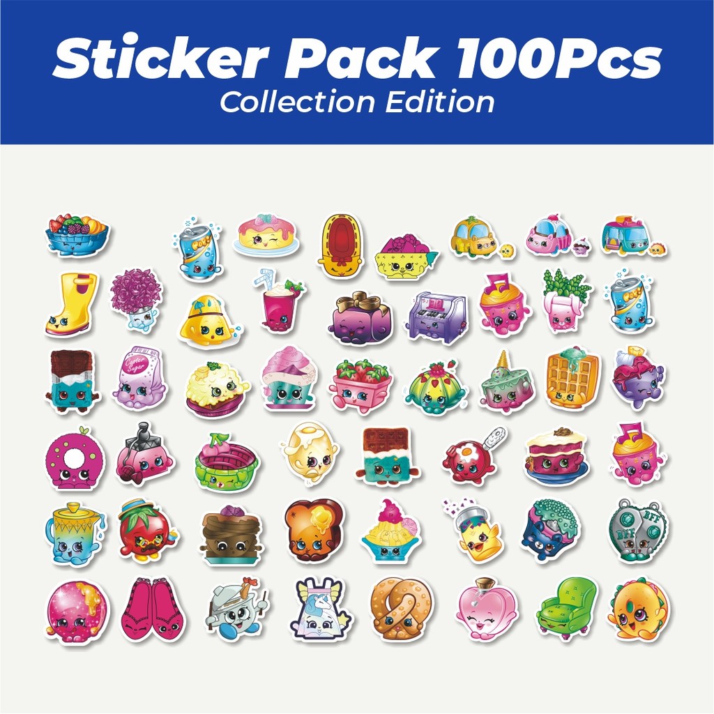 

Hot Stiker Shopkins Versi 4 Lucu Anti Air Stikers Berperekat Waterproof Sticker Decal Buat Motor Helm Buku Journal Koper Casing HP Laptop Botol Minum