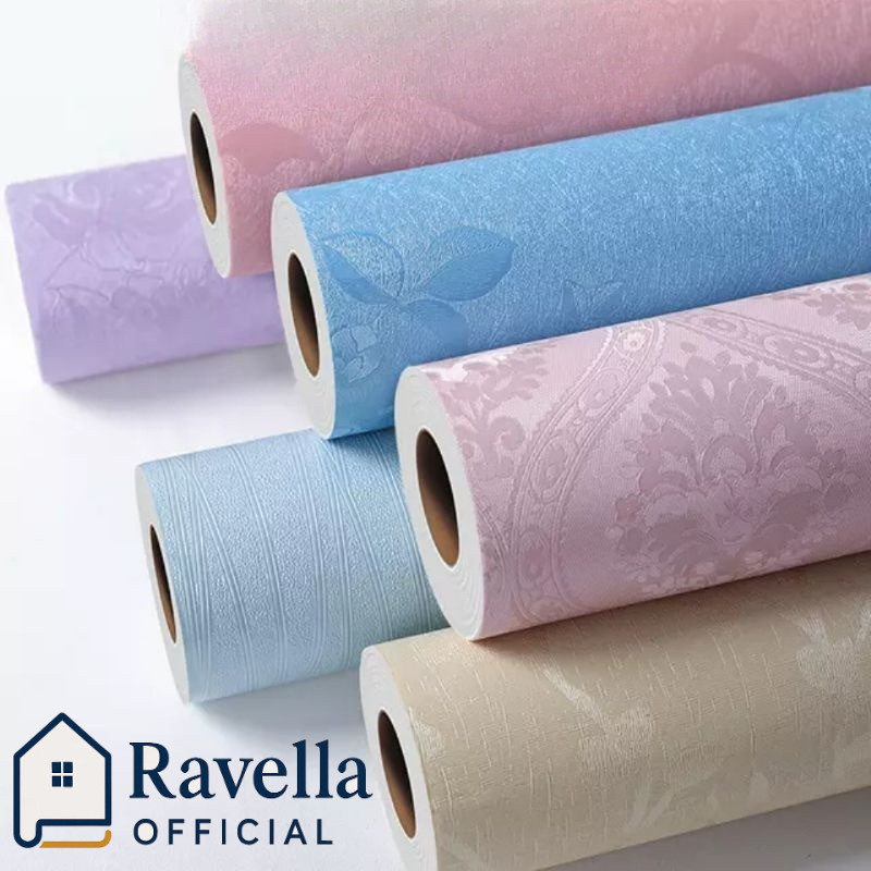 (COD) Wallpaper Stiker Dinding Textured Embossed Timbul 3D Sticker Walpaper High Quality Embos by Al