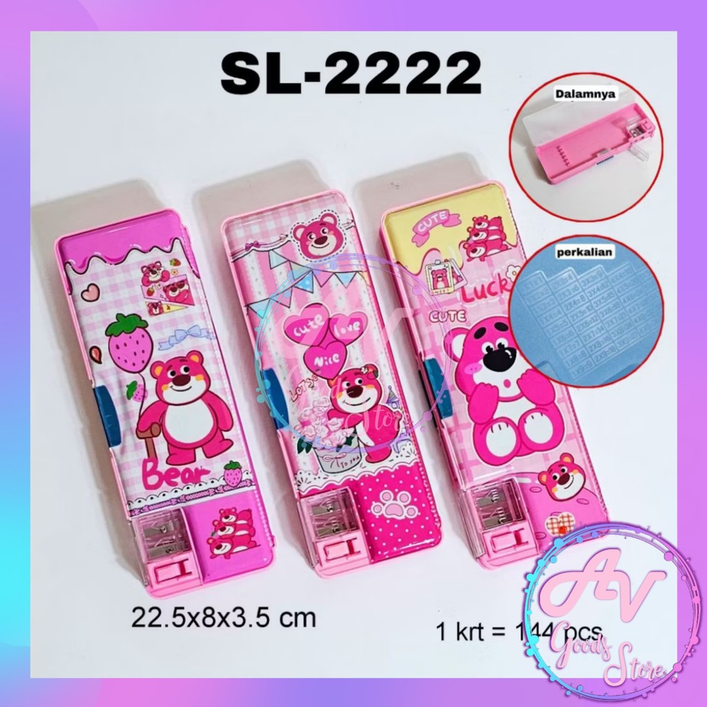 

Kotak Pensil Magnet Karakter Lotso SL-2222 / Tempat Pensil Magnet Rautan Fancy