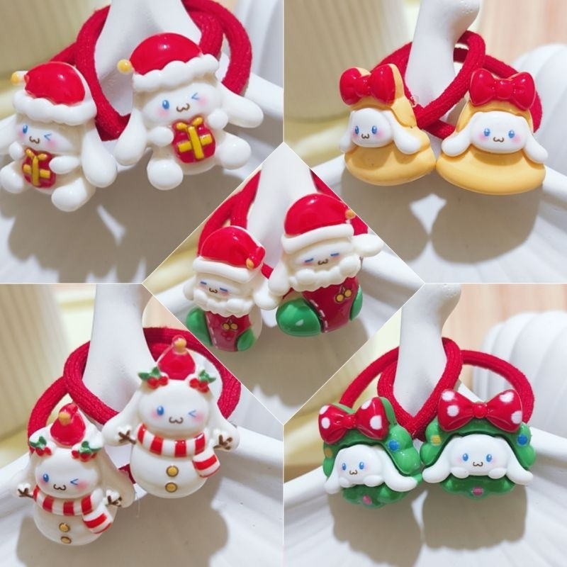 jepit rambut anak karakter sunrio natal import/karet ikat rambut anak karakter sunrio natal/jepit da