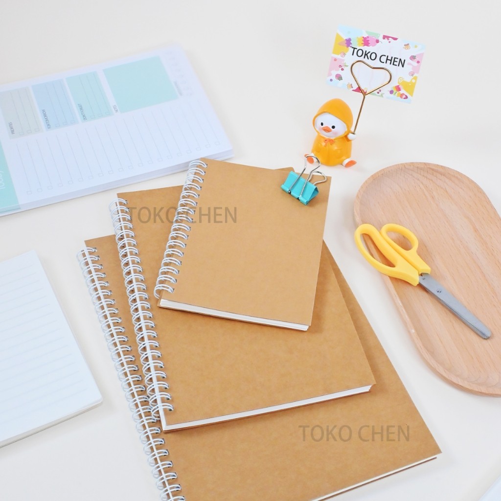 

Notebook Spiral B5/A5/A6 Aesthetic Journal 70 lembar Buku Tulis Catatan Jurnal Diary Seminar Kraft Vintage