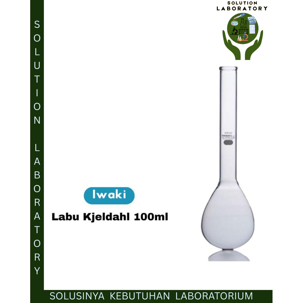 Labu Kjeldahl 100ml Iwaki Premium Quality