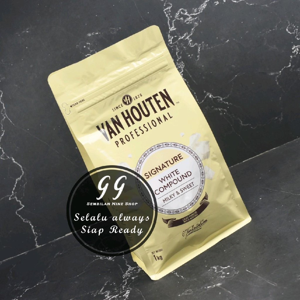 

Van Houten WHITE COINS Compound 1 Kg Professional Chocolate Cokelat Putih Coin Coklat Koin