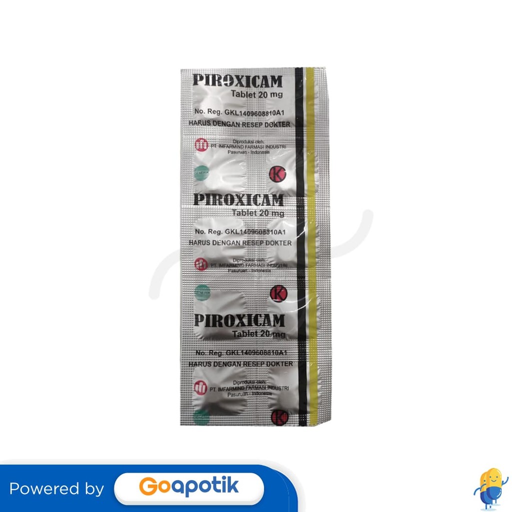 Piroxicam Imfarmind 20 Mg Strip 10 Tablet