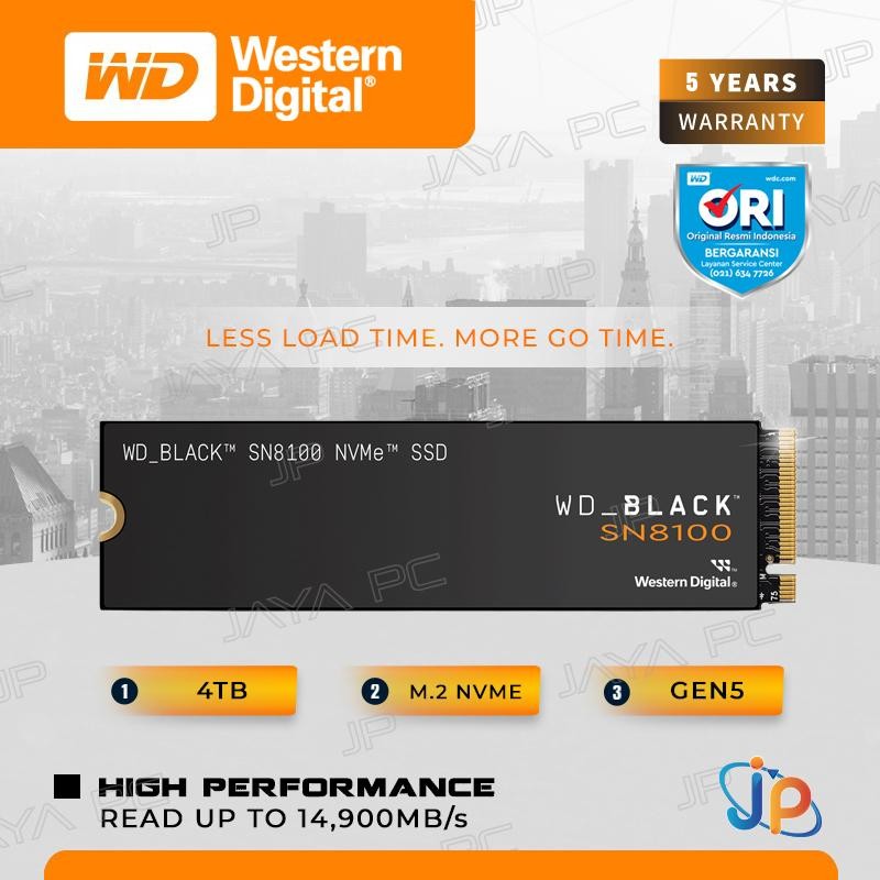 WD Black SSD SN8100 M.2 2280 PCIe Gen5 NVMe 4TB - M2 4 TB