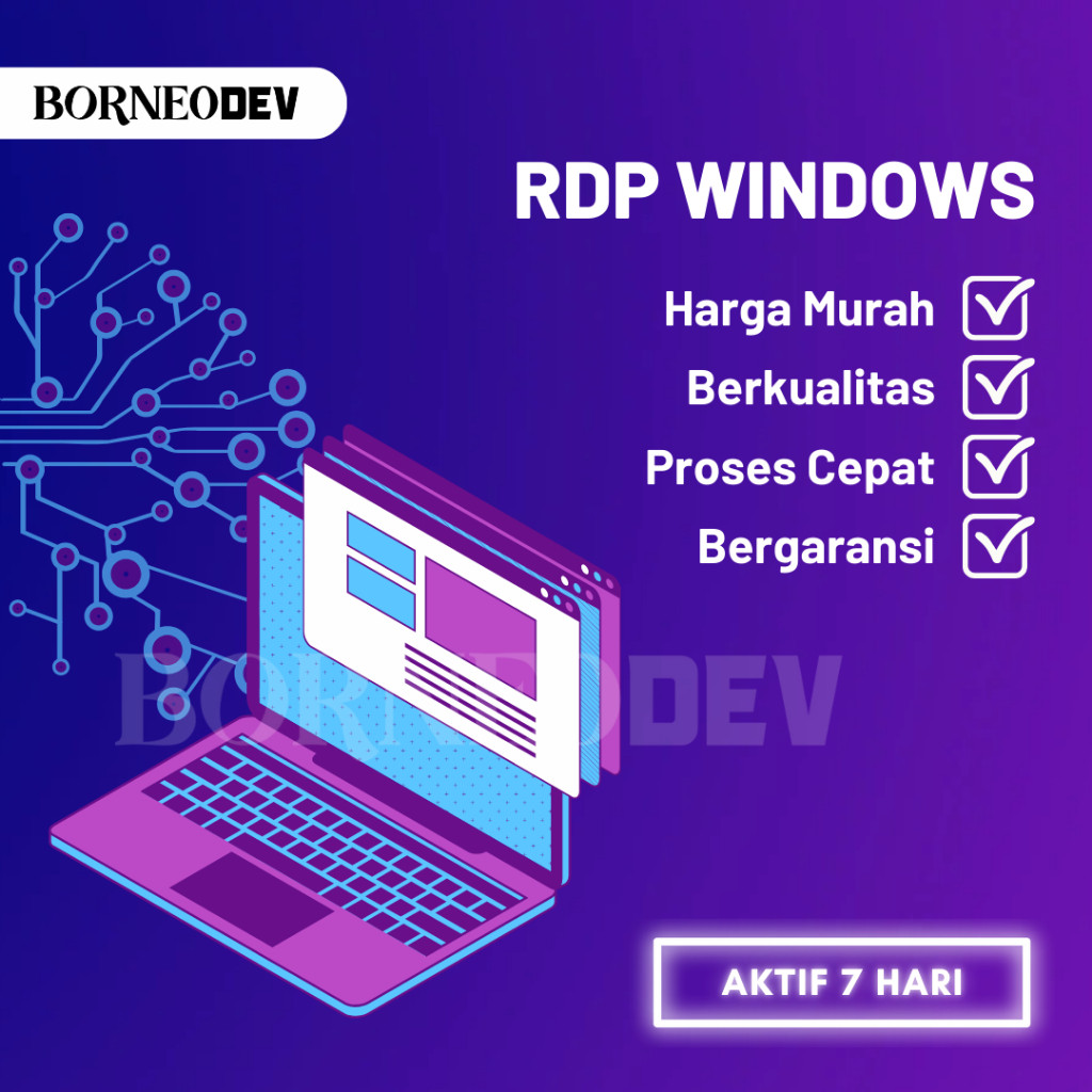 RDP Windows Full Administrator Garansi [Mingguan]