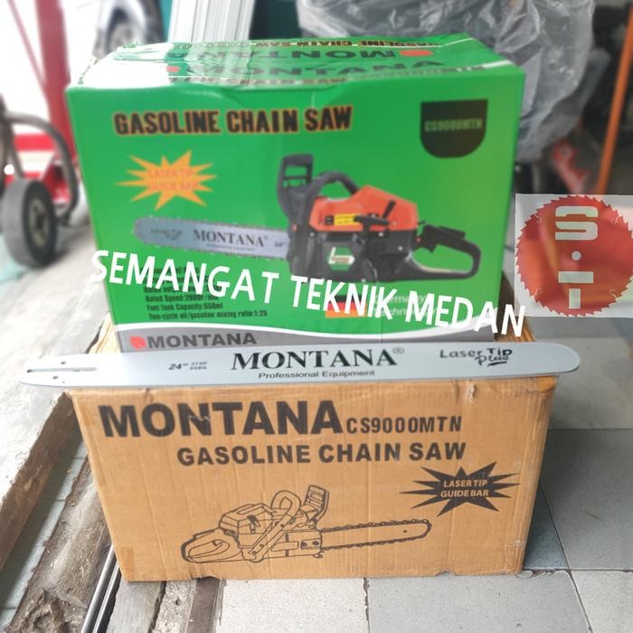 

CS9000MTN MESIN CHAINSAW GERGAJI POTONG KAYU 24" 2TAK CS9000 MONTANA
