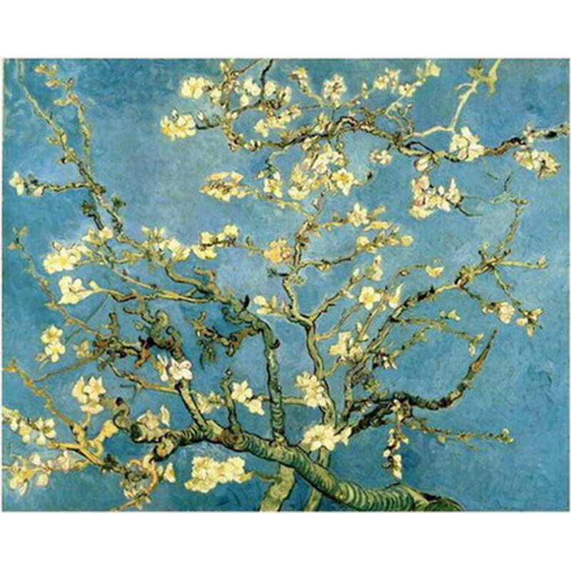 

oil painting reproduction on linen canvas,Blossoming Almond Tree by vincent van gogh,Free Shipping,100%handmade,unframed