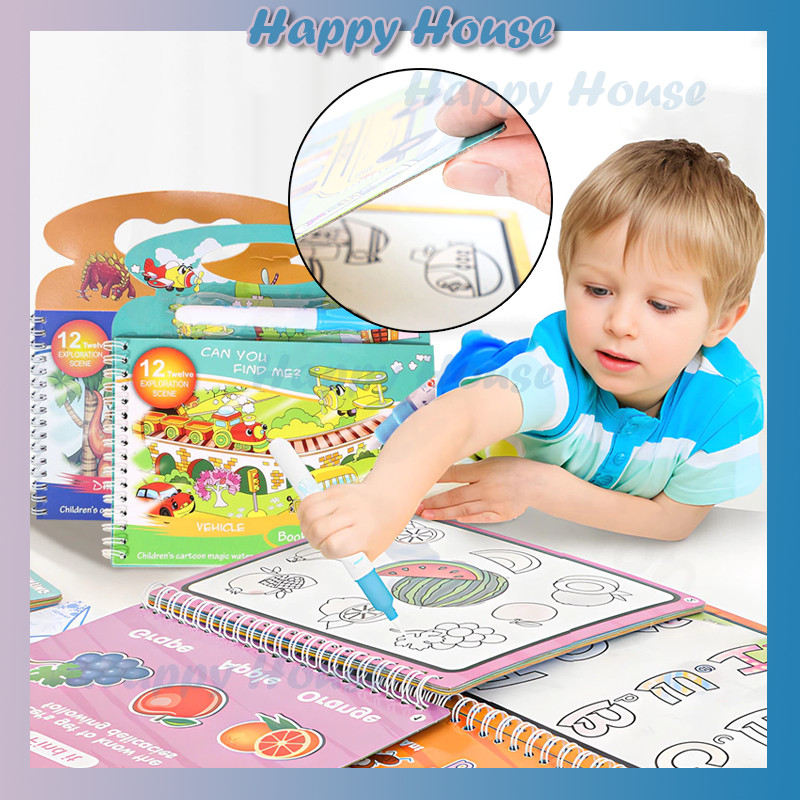 

Promo Magic Water Book Buku Gambar Ajaib / Buku Edukasi Anak Menggambar Mewarnai