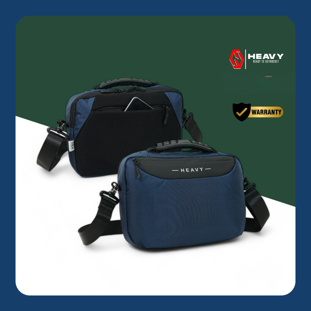 Tas Selempang Pria Slingbag Heavy Premium Tas Tenteng iPad Tablet Buku Multifungsi Hitam