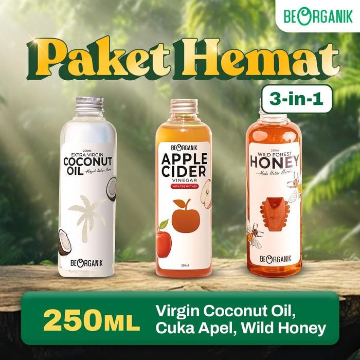 

Hot Produk Beorganik Healthy & Energy Boost Package - Virgin Coconut Oil, Apple Cider Vinegar, Wild Honey - 250ml/500ml Botol - Cuka Apel, Madu, VCO - 250ml Terbaik dan Terlaris