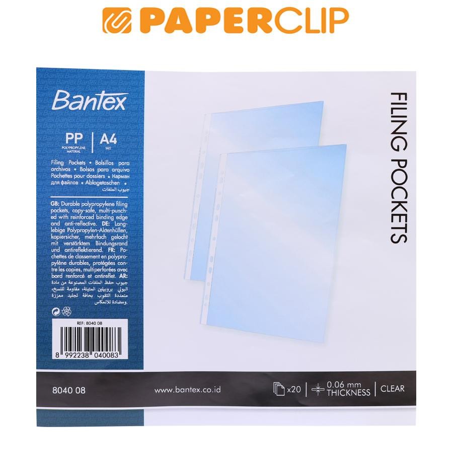 

CLEAR POCKET BANTEX 8040 A4 ISI 20 OHP