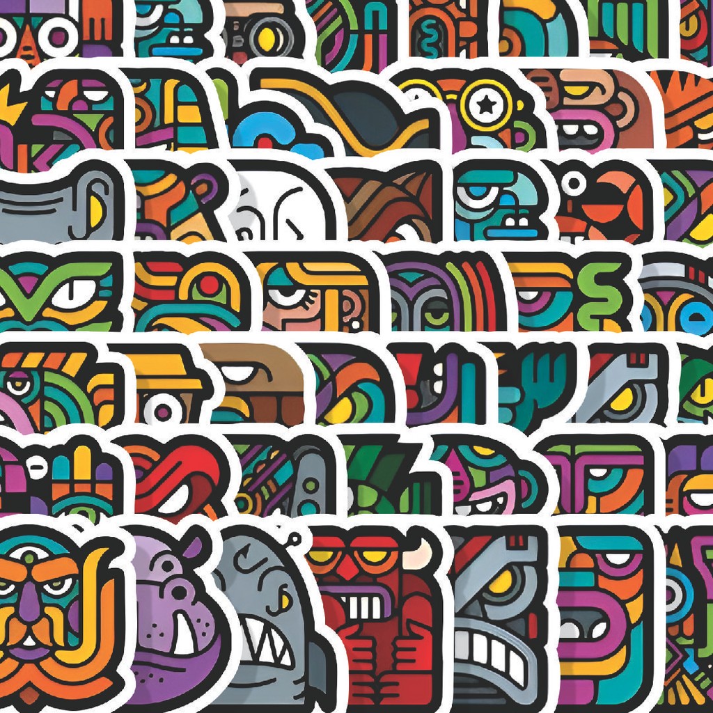 

Stiker Cutting Pack Stiker Aztec Series Isi 100Pcs Series Aesthetic Lucu Keren Untuk Koper Bahan Vynil