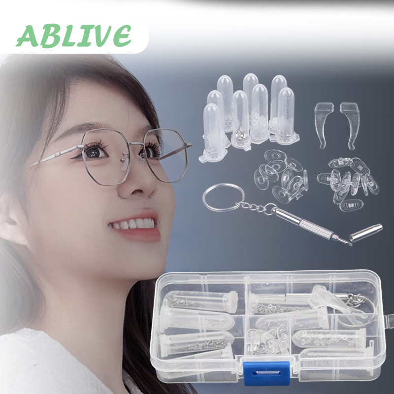 Set Reparasi Kacamata Baut Kacamata Kecil Set Nosepad Kacamata Obeng Kacamata Aksesoris Kacamata