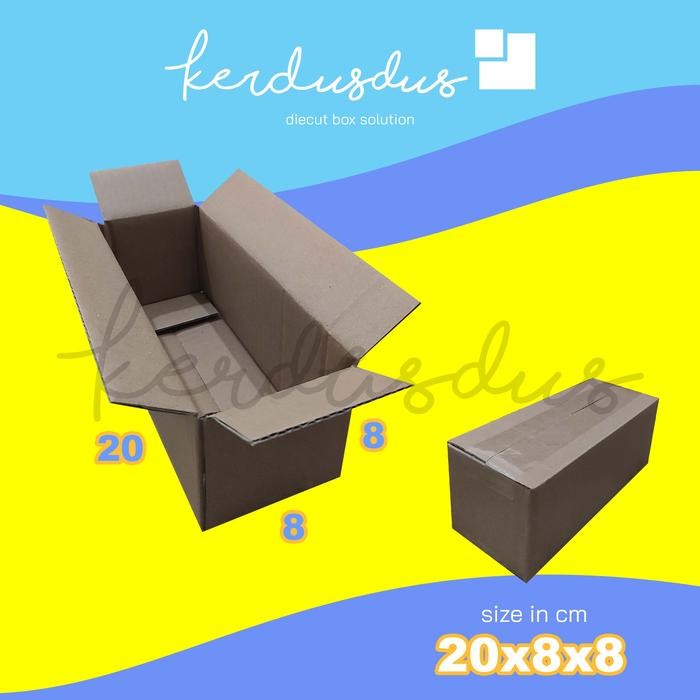 

20x8x8 cm kardus box karton kotak packing packaging POLOS SHEET