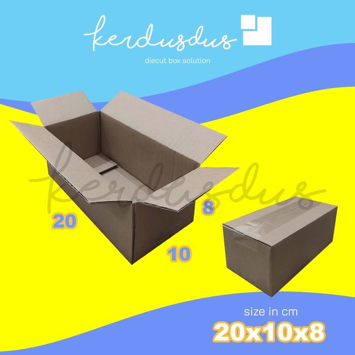 

20x10x8 cm kardus box karton kotak packing packaging POLOS SHEET