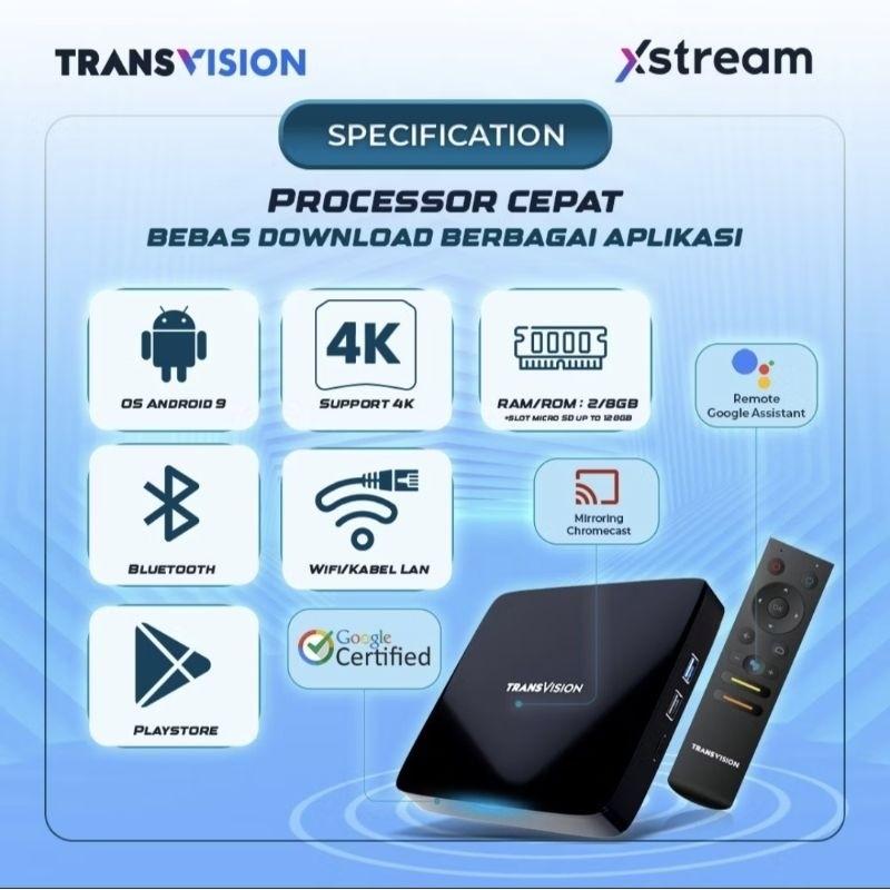 STB ANDROID TV BOX TRANSVISION 2ND ROOT